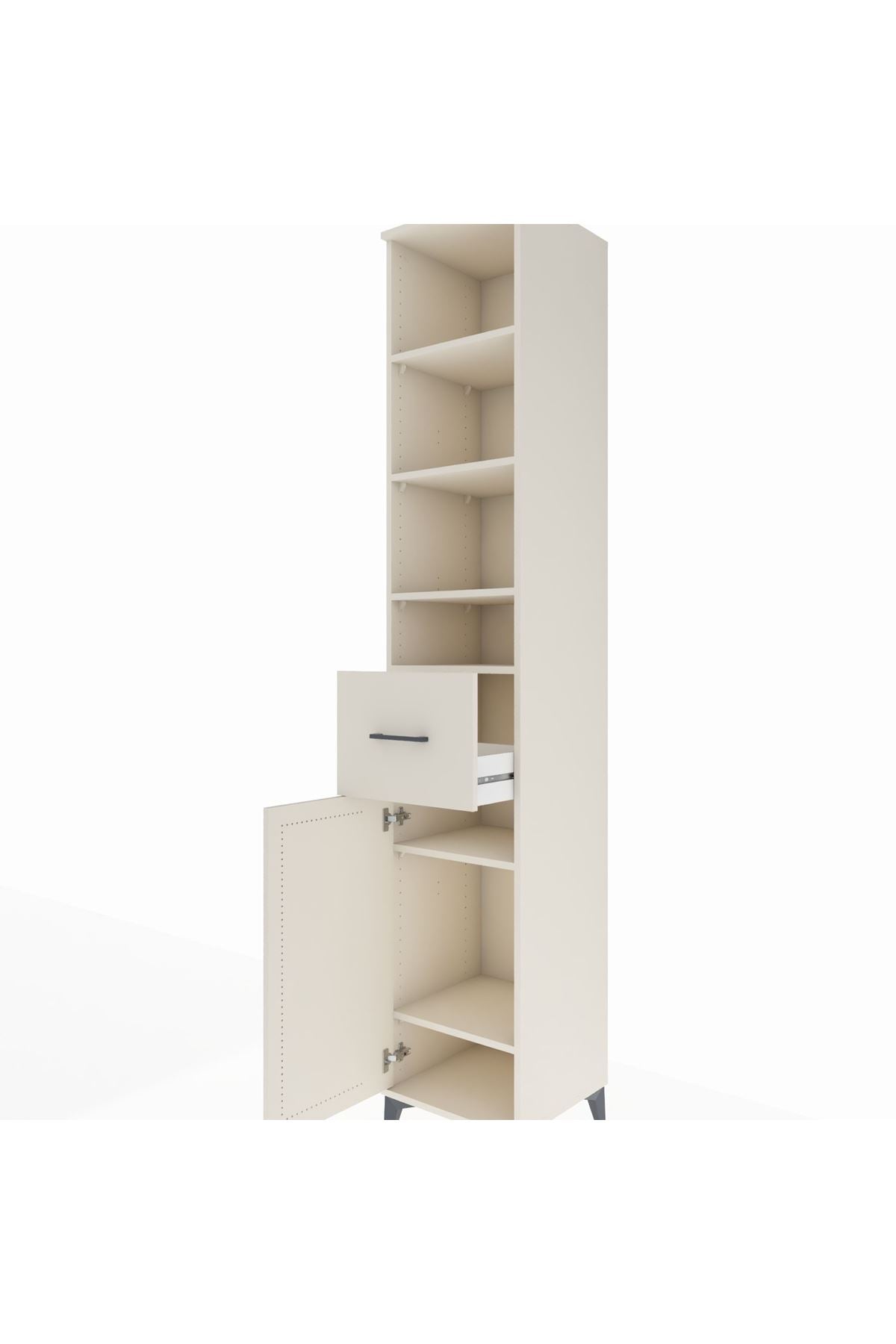 Hyperion Dolap 6 Raflı Tek Çekmeceli Tek Kapaklı 44x44x243 - S64M030V1B