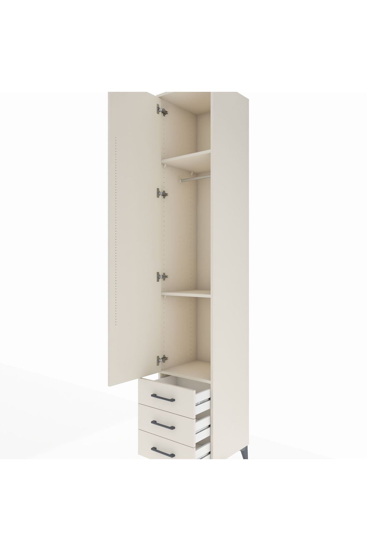 Hyperion Dolap 3 Raflı 3 Çekmeceli Tek Askılı 44x44x243 - S64M031V1B