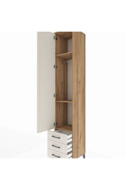 Hyperion Dolap 3 Raflı 3 Çekmeceli Tek Askılı 44x44x243 - S64M031V7B