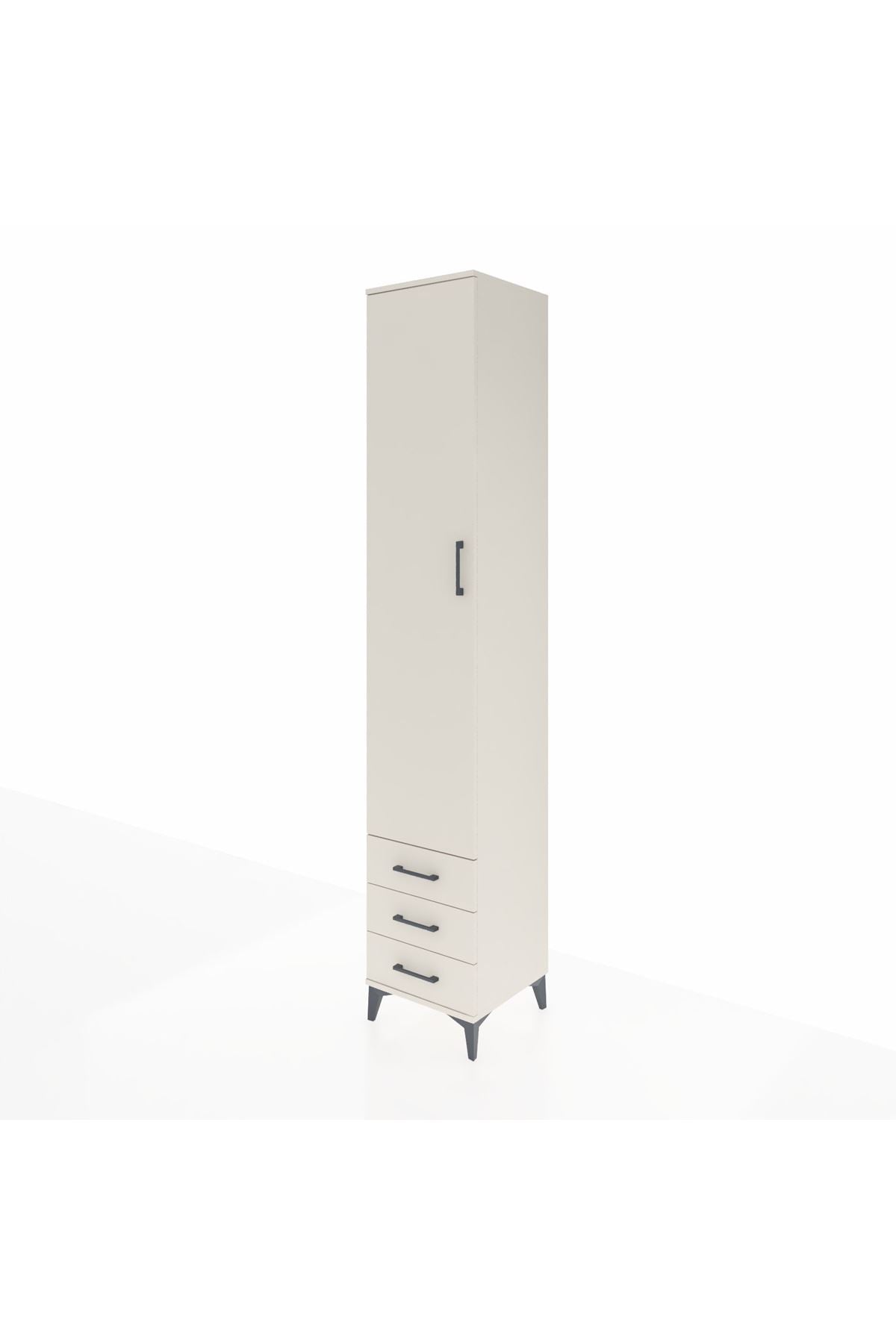 Hyperion Dolap 5 Raflı 3 Çekmeceli Tek Kapaklı 44x44x243 - S64M032V1B