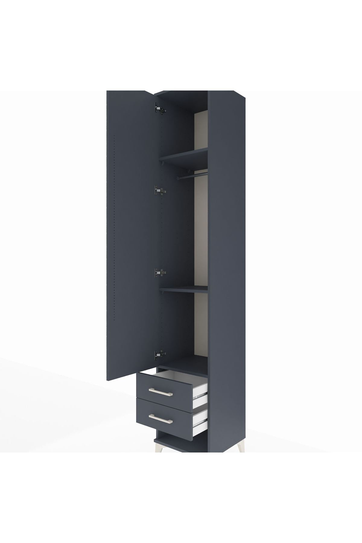 Hyperion Dolap 3 Raflı 2 Çekmeceli Tek Askılı 44x44x243 - S64M033V5B
