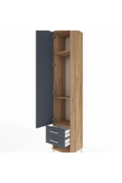 Hyperion Dolap 3 Raflı 2 Çekmeceli Tek Askılı 44x44x243 - S64M033V8B