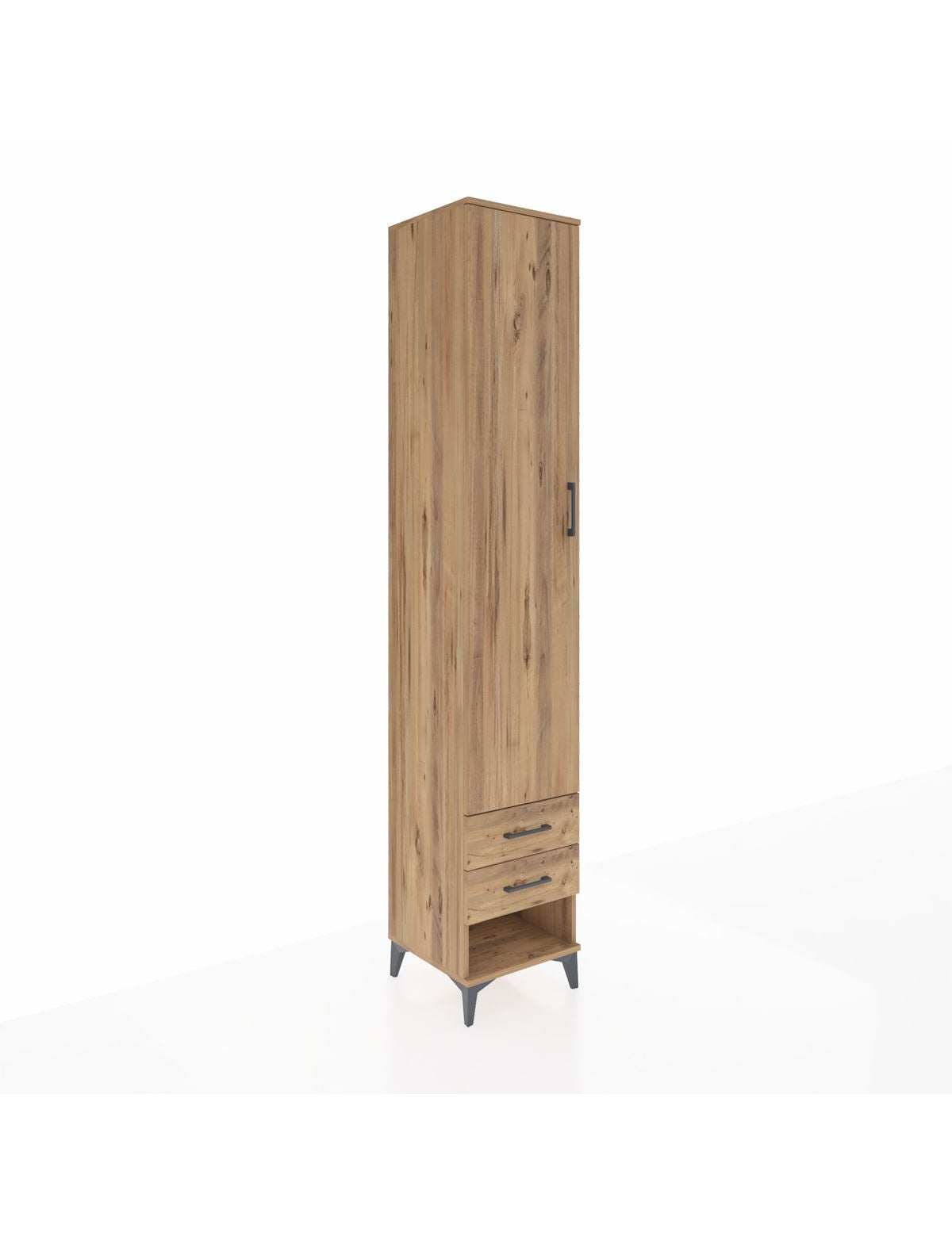 Hyperion Dolap 3 Raflı 2 Çekmeceli Tek Askılı 44x44x243 - S64M033V9B