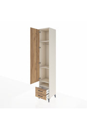Hyperion Dolap 4 Raflı 2 Çekmeceli Tek Askılı 44x44x243 - S64M035V3B