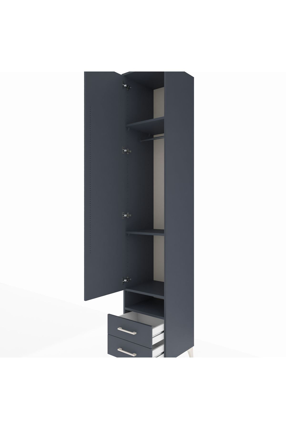 Hyperion Dolap 4 Raflı 2 Çekmeceli Tek Askılı 44x44x243 - S64M035V5B