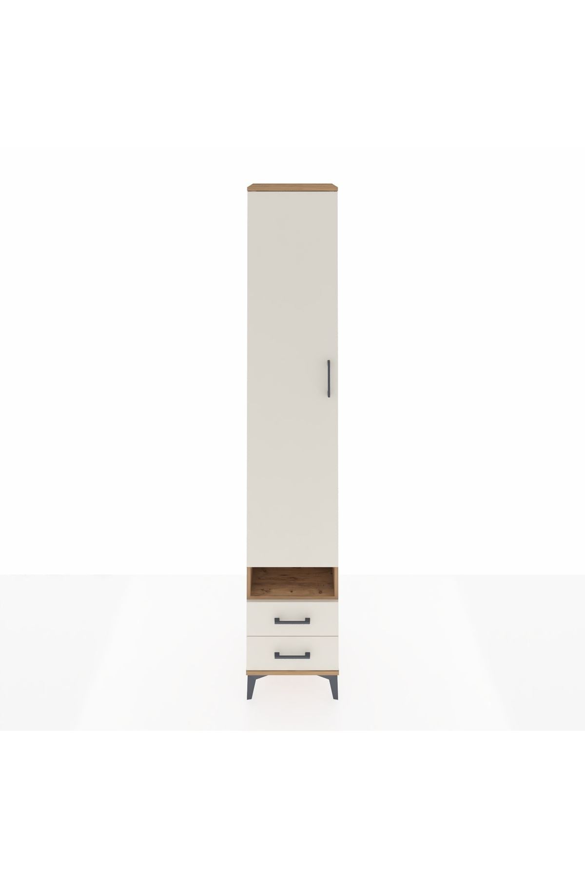 Hyperion Dolap 4 Raflı 2 Çekmeceli Tek Askılı 44x44x243 - S64M035V7B