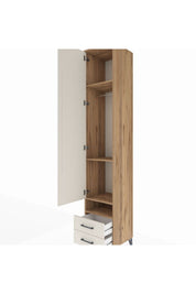 Hyperion Dolap 4 Raflı 2 Çekmeceli Tek Askılı 44x44x243 - S64M035V7B