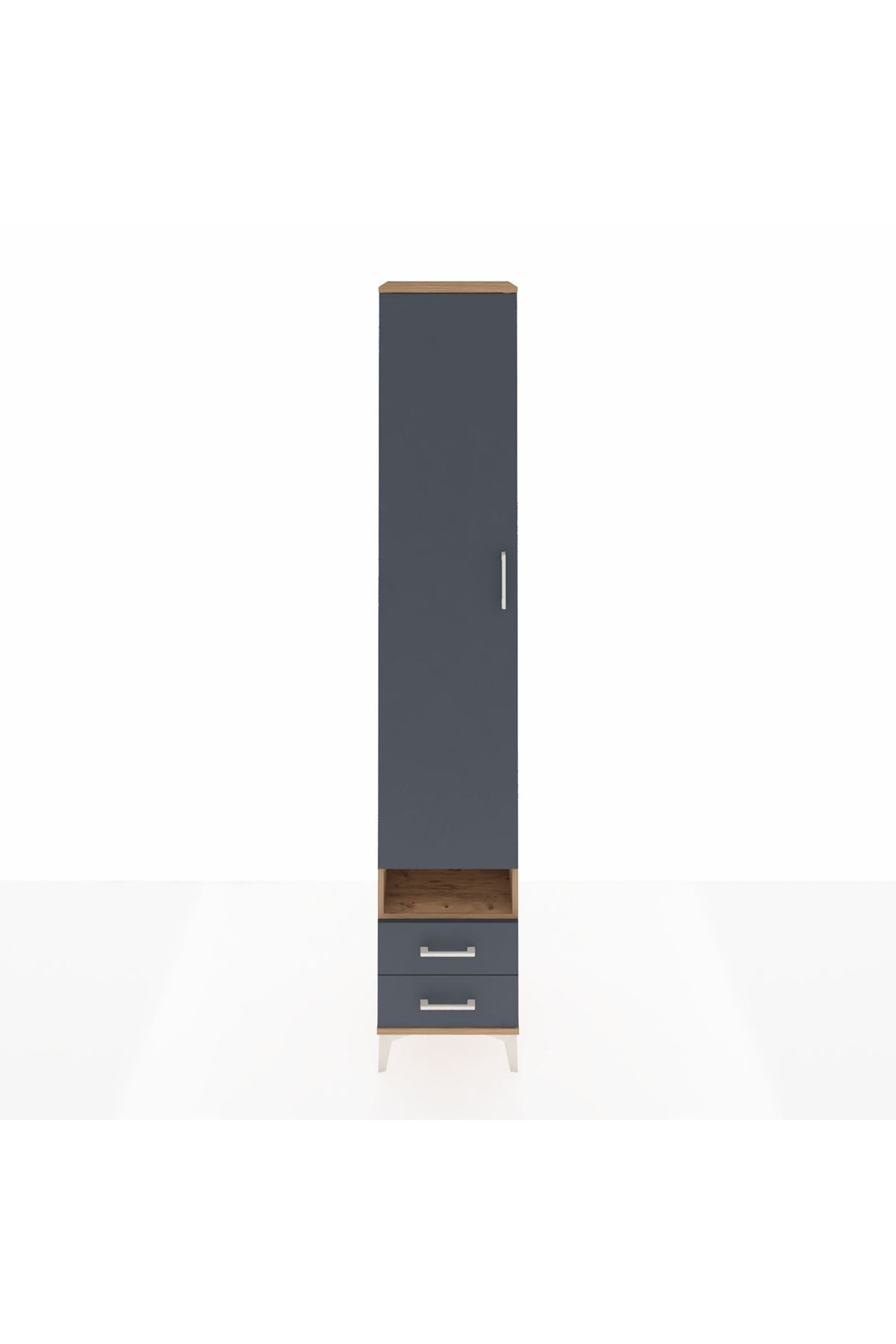 Hyperion Dolap 4 Raflı 2 Çekmeceli Tek Askılı 44x44x243 - S64M035V8B