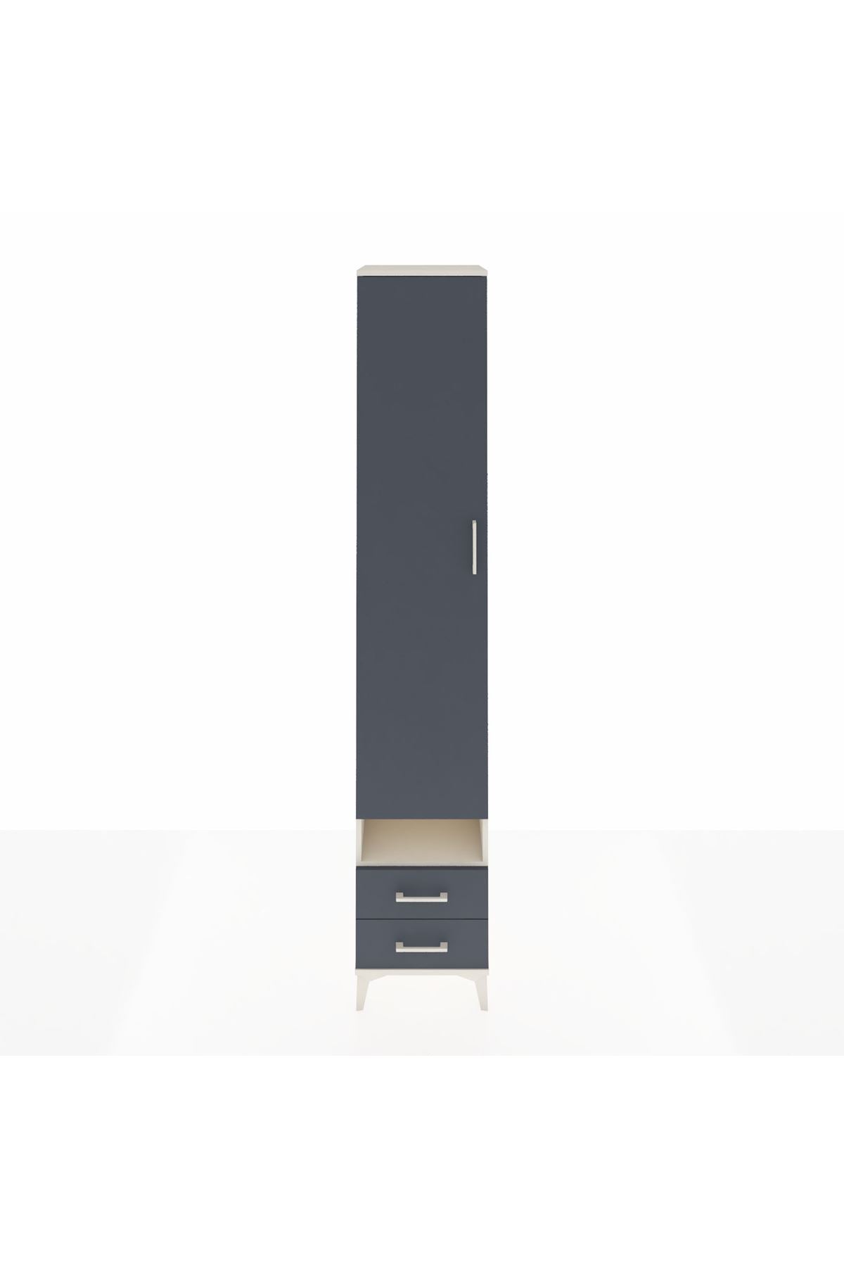 Hyperion Dolap 6 Raflı 2 Çekmeceli Tek Kapaklı 44x44x243 - S64M036V2B