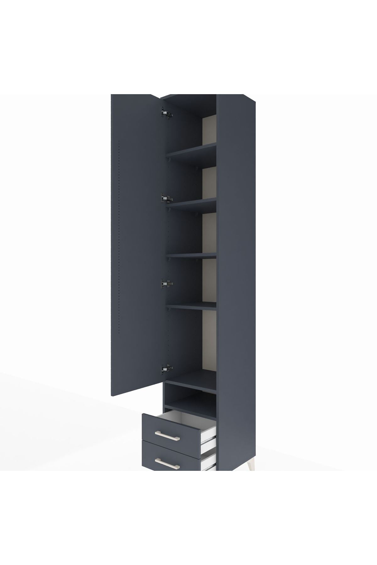 Hyperion Dolap 6 Raflı 2 Çekmeceli Tek Kapaklı 44x44x243 - S64M036V5B