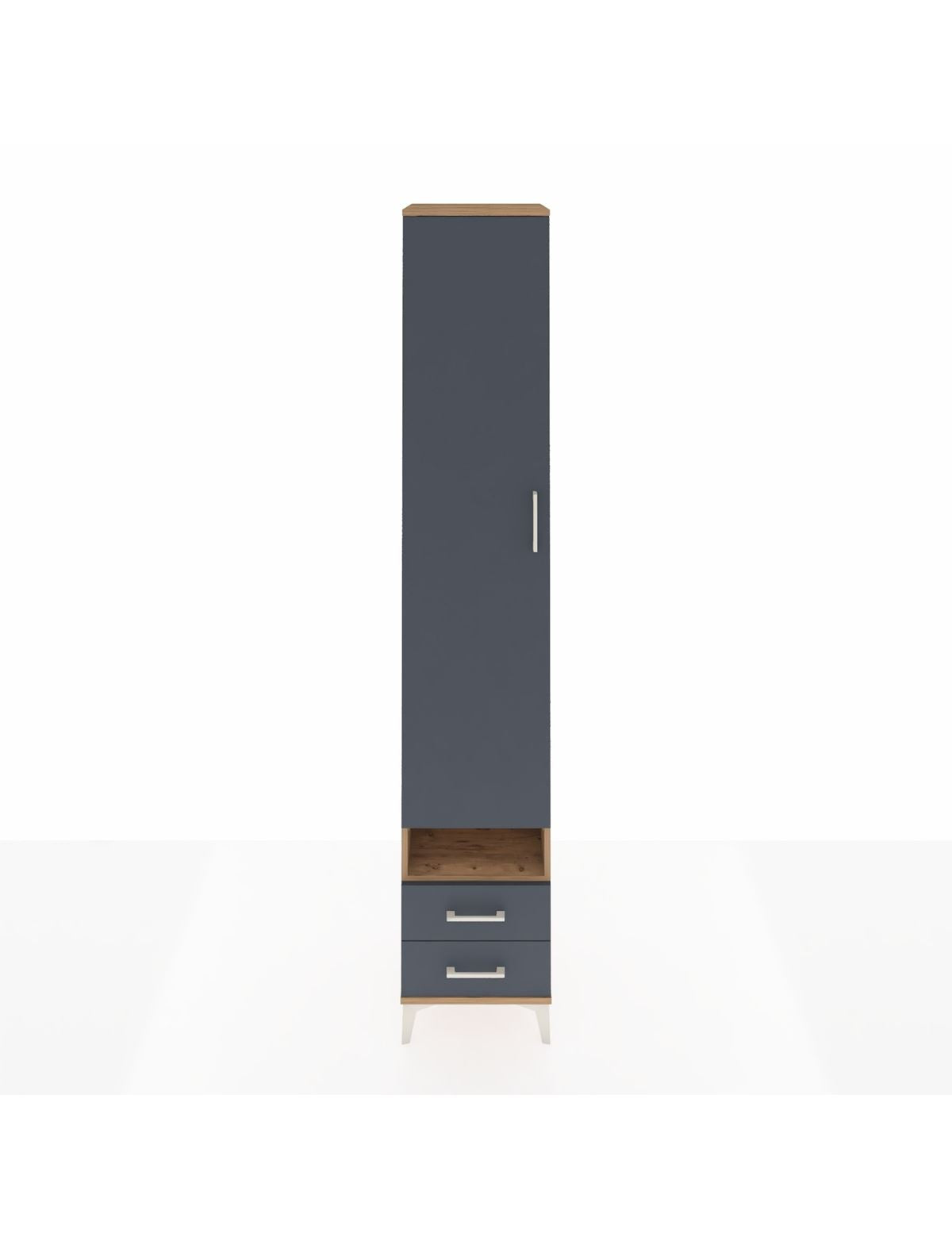 Hyperion Dolap 6 Raflı 2 Çekmeceli Tek Kapaklı 44x44x243 - S64M036V8B