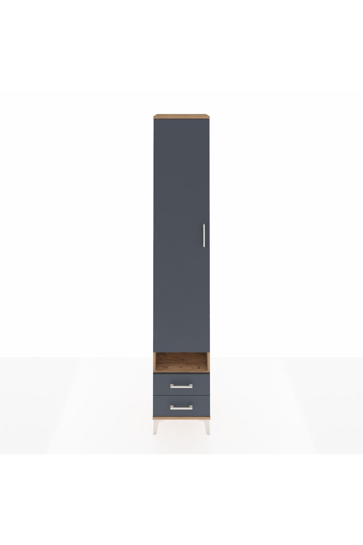 Hyperion Dolap 6 Raflı 2 Çekmeceli Tek Kapaklı 44x44x243 - S64M036V8B