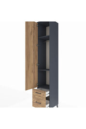 Hyperion Dolap 3 Raflı 2 Çekmeceli Tek Askılı 44x44x243 - S64M037V6B