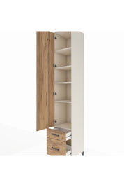 Hyperion Dolap 5 Raflı 2 Çekmeceli Tek Kapaklı 44x44x243 - S64M038V3B