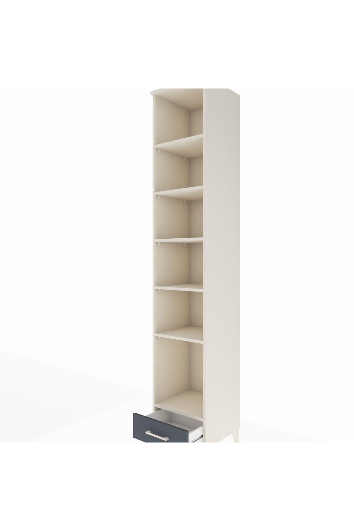 Hyperion Dolap 6 Raflı Tek Çekmeceli 44x44x243 - S64M040V2B