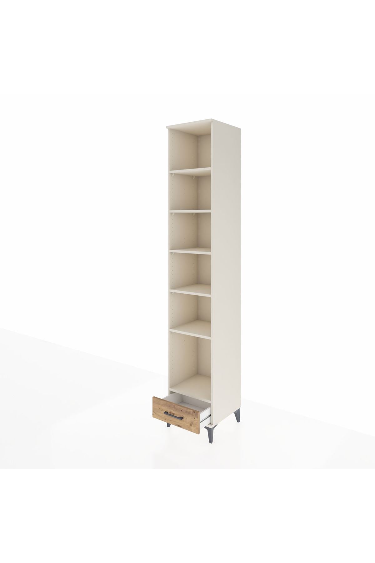 Hyperion Dolap 6 Raflı Tek Çekmeceli 44x44x243 - S64M040V3B