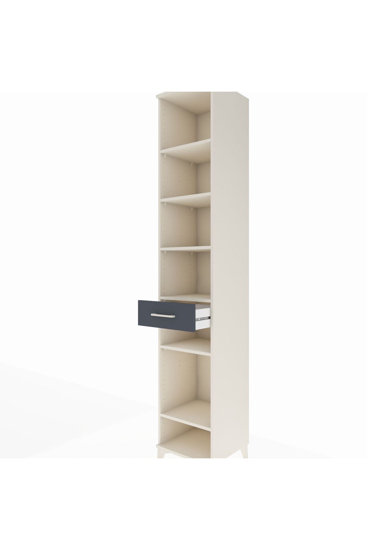 Hyperion Dolap 6 Raflı Tek Çekmeceli 44x44x243 - S64M041V2B