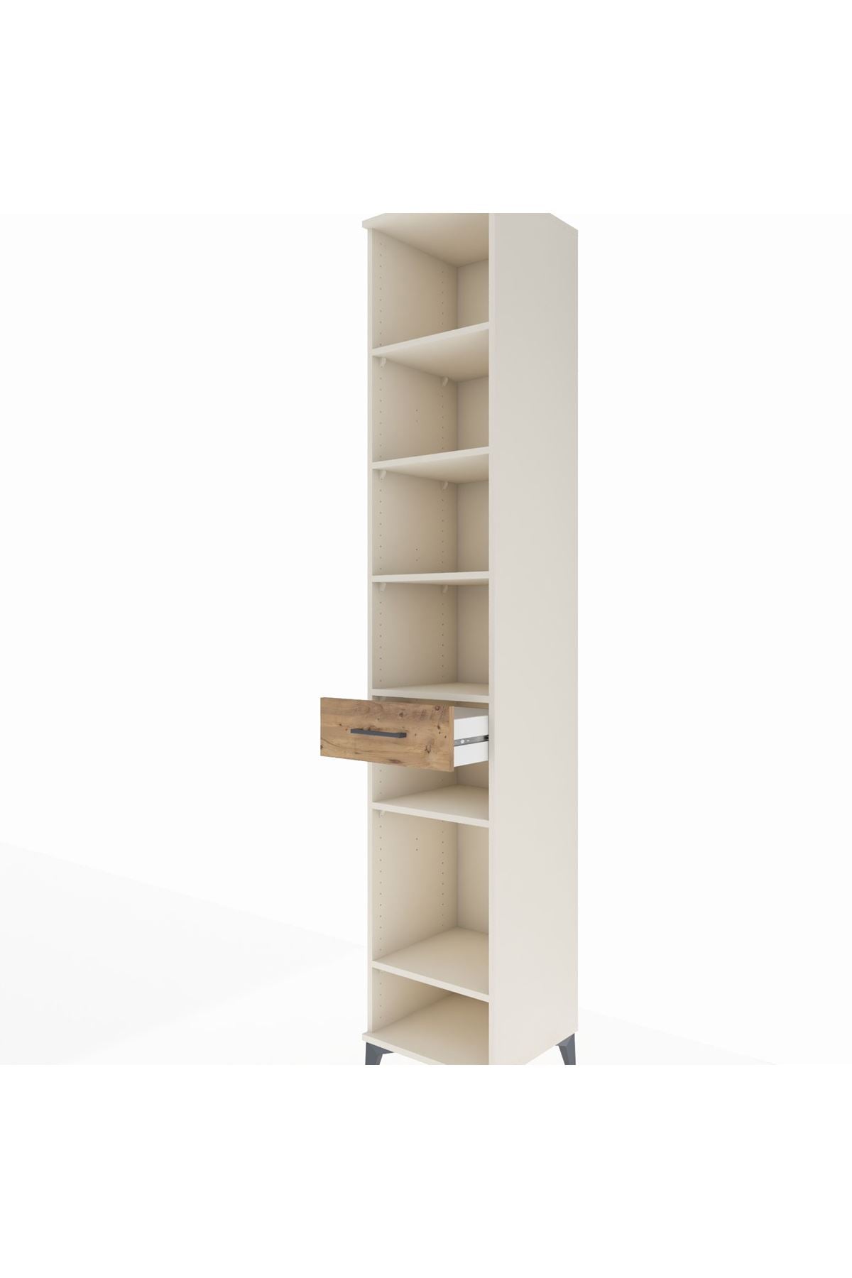 Hyperion Dolap 6 Raflı Tek Çekmeceli 44x44x243 - S64M041V3B