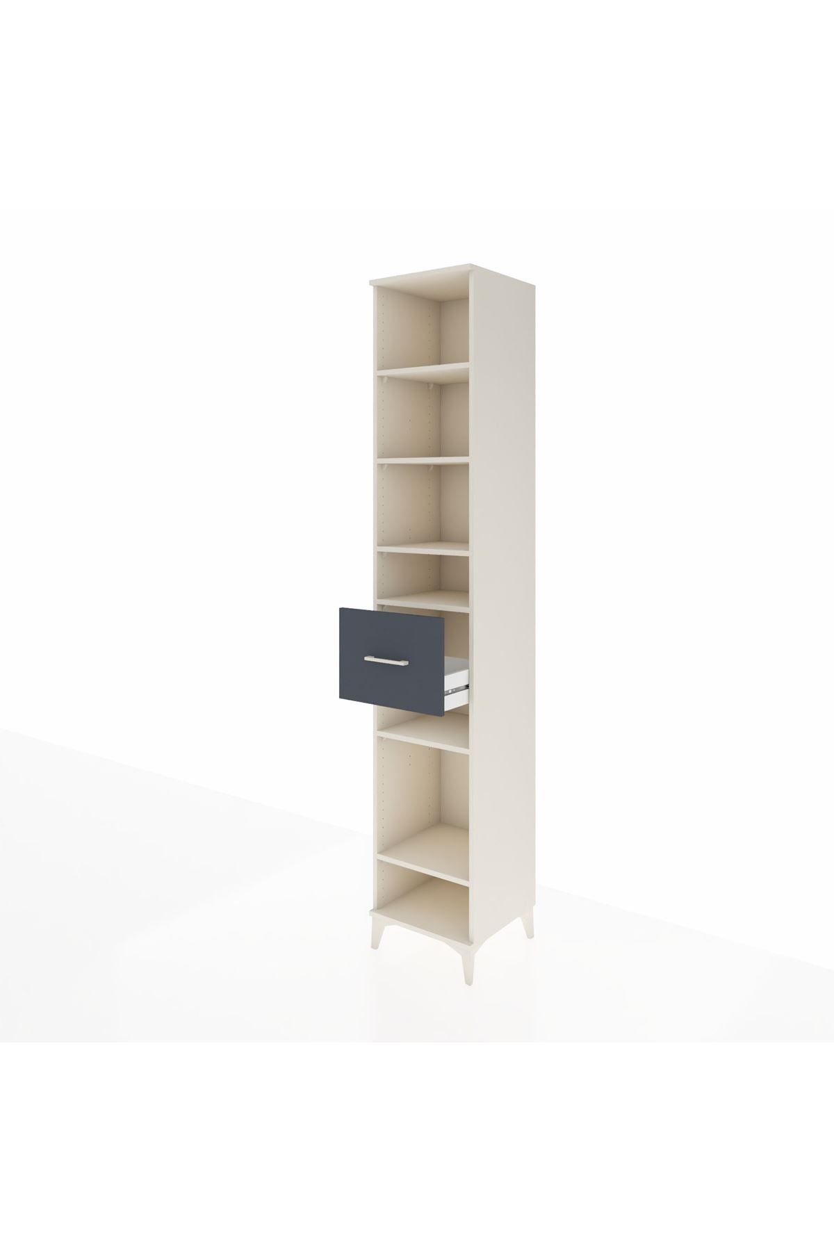 Hyperion Dolap 6 Raflı Tek Çekmeceli 44x44x243 - S64M045V2B