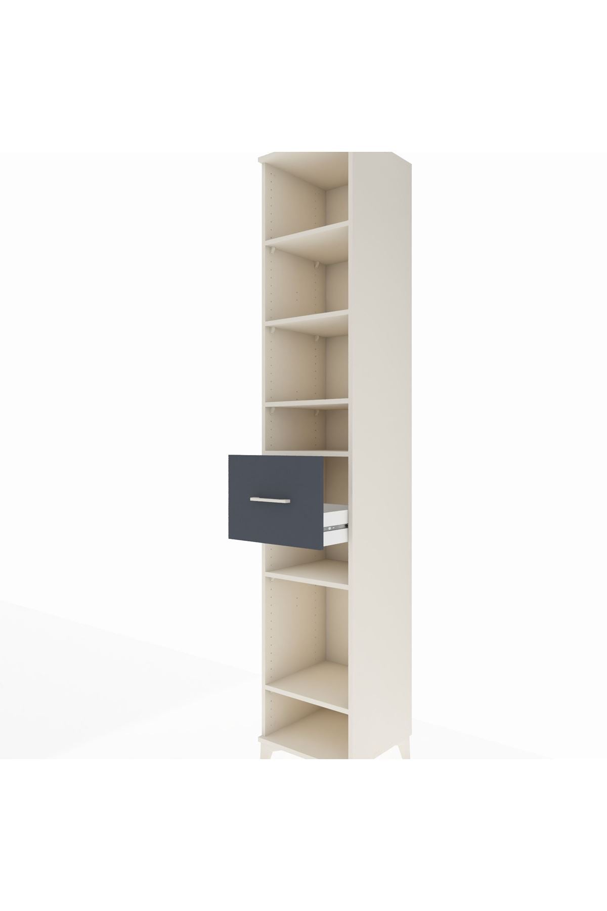 Hyperion Dolap 6 Raflı Tek Çekmeceli 44x44x243 - S64M045V2B
