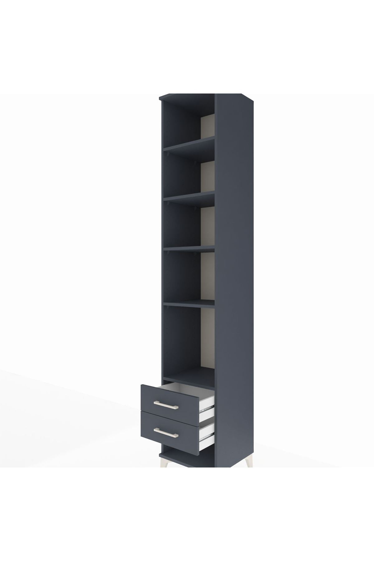 Hyperion Dolap 5 Raflı 2 Çekmeceli 44x44x243 - S64M047V5B