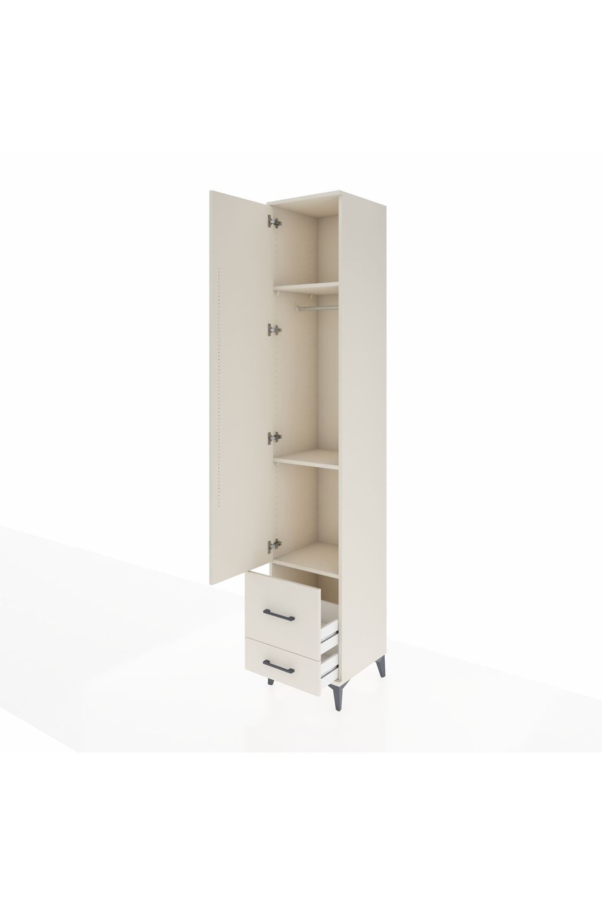 Hyperion Dolap 3 Raflı 2 Çekmeceli Tek Askılı 44x44x243 - S64M051V1B