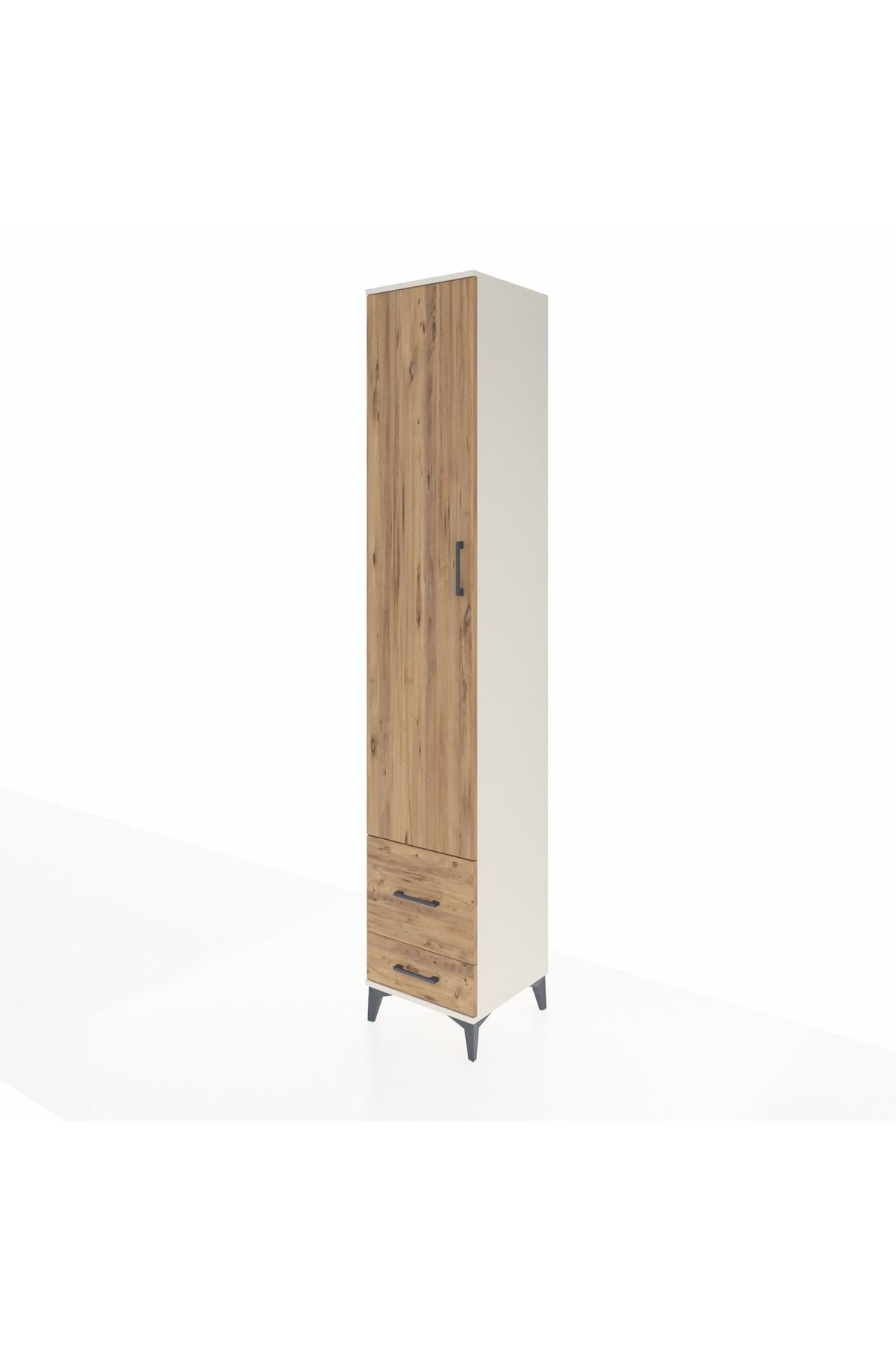 Hyperion Dolap 3 Raflı 2 Çekmeceli Tek Askılı 44x44x243 - S64M051V3B
