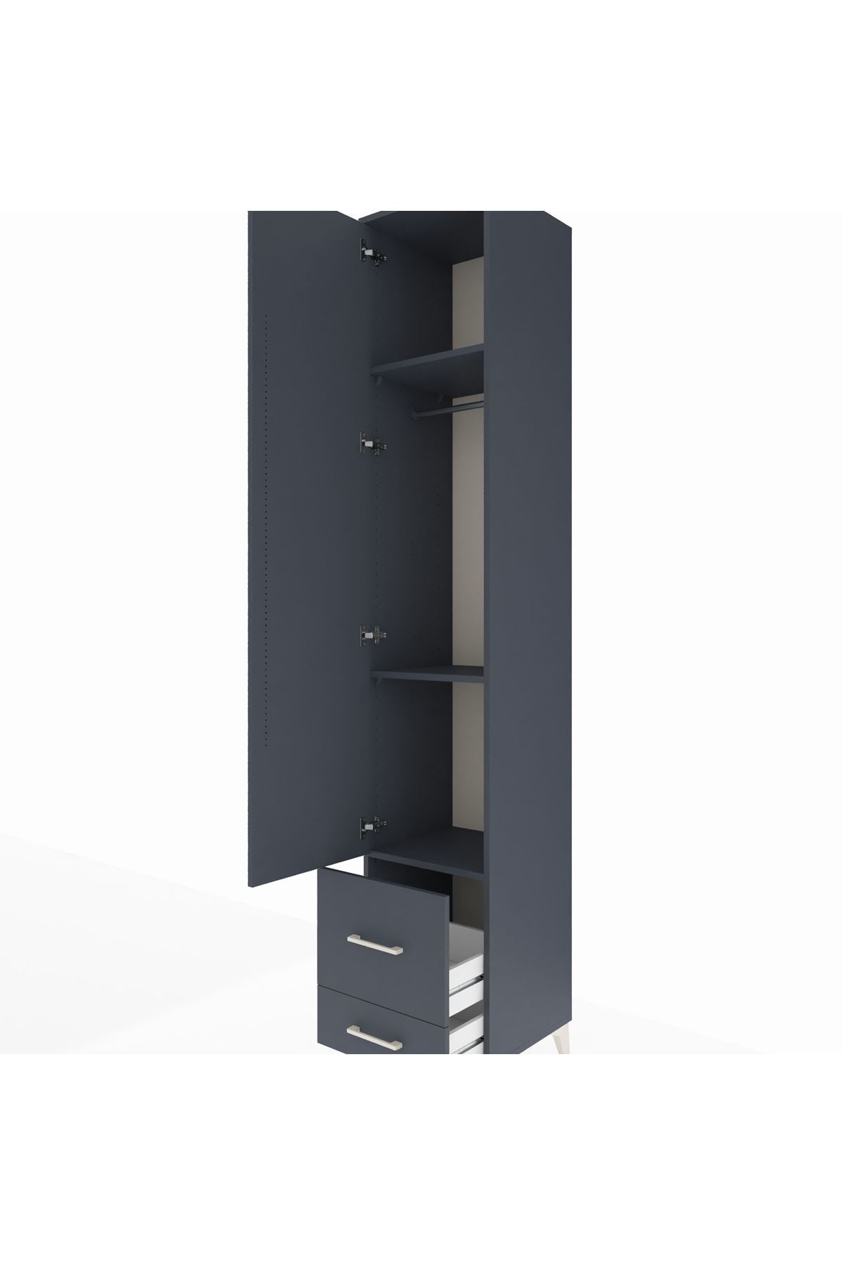Hyperion Dolap 3 Raflı 2 Çekmeceli Tek Askılı 44x44x243 - S64M051V5B