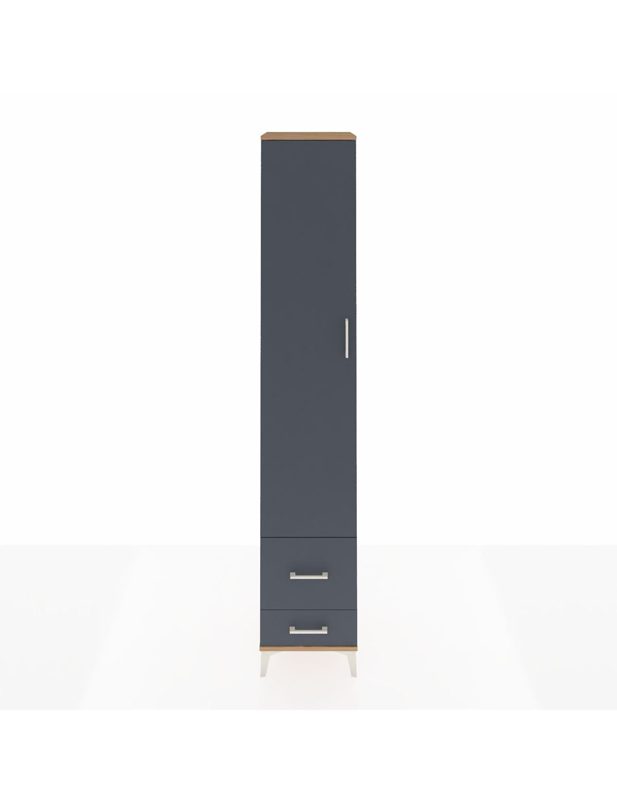 Hyperion Dolap 3 Raflı 2 Çekmeceli Tek Askılı 44x44x243 - S64M051V8B