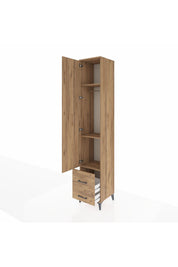 Hyperion Dolap 3 Raflı 2 Çekmeceli Tek Askılı 44x44x243 - S64M051V9B