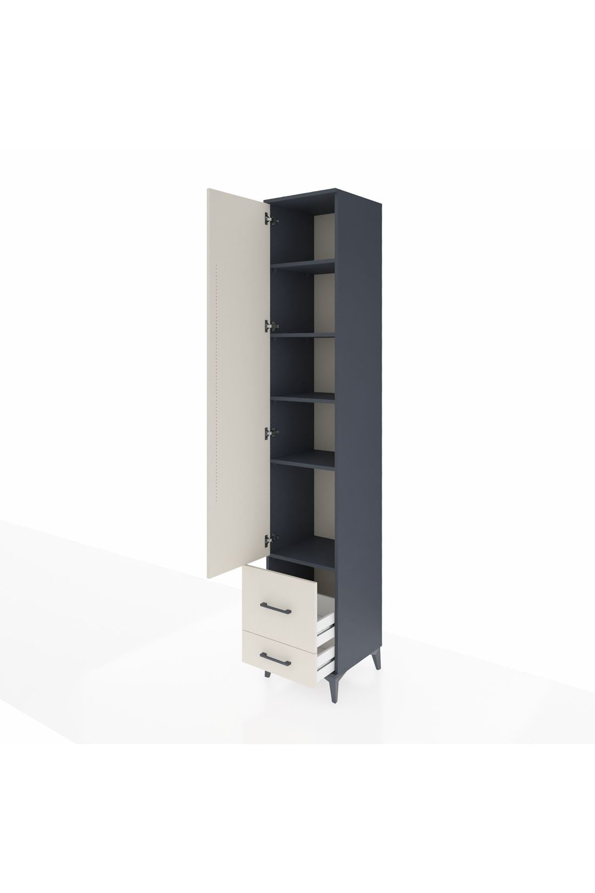 Hyperion Dolap 5 Raflı 2 Çekmeceli Tek Kapaklı 44x44x243 - S64M052V4B