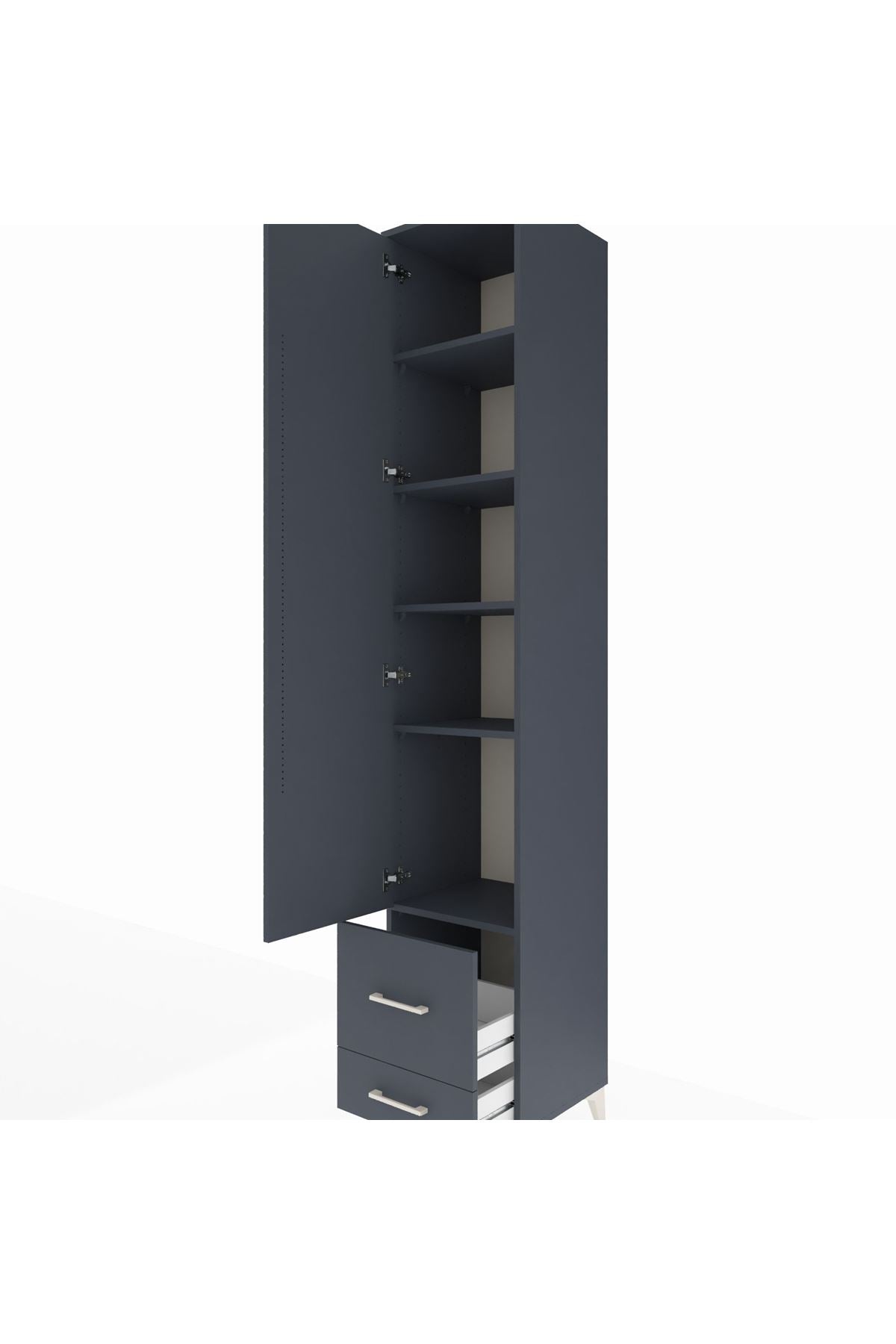 Hyperion Dolap 5 Raflı 2 Çekmeceli Tek Kapaklı 44x44x243 - S64M052V5B
