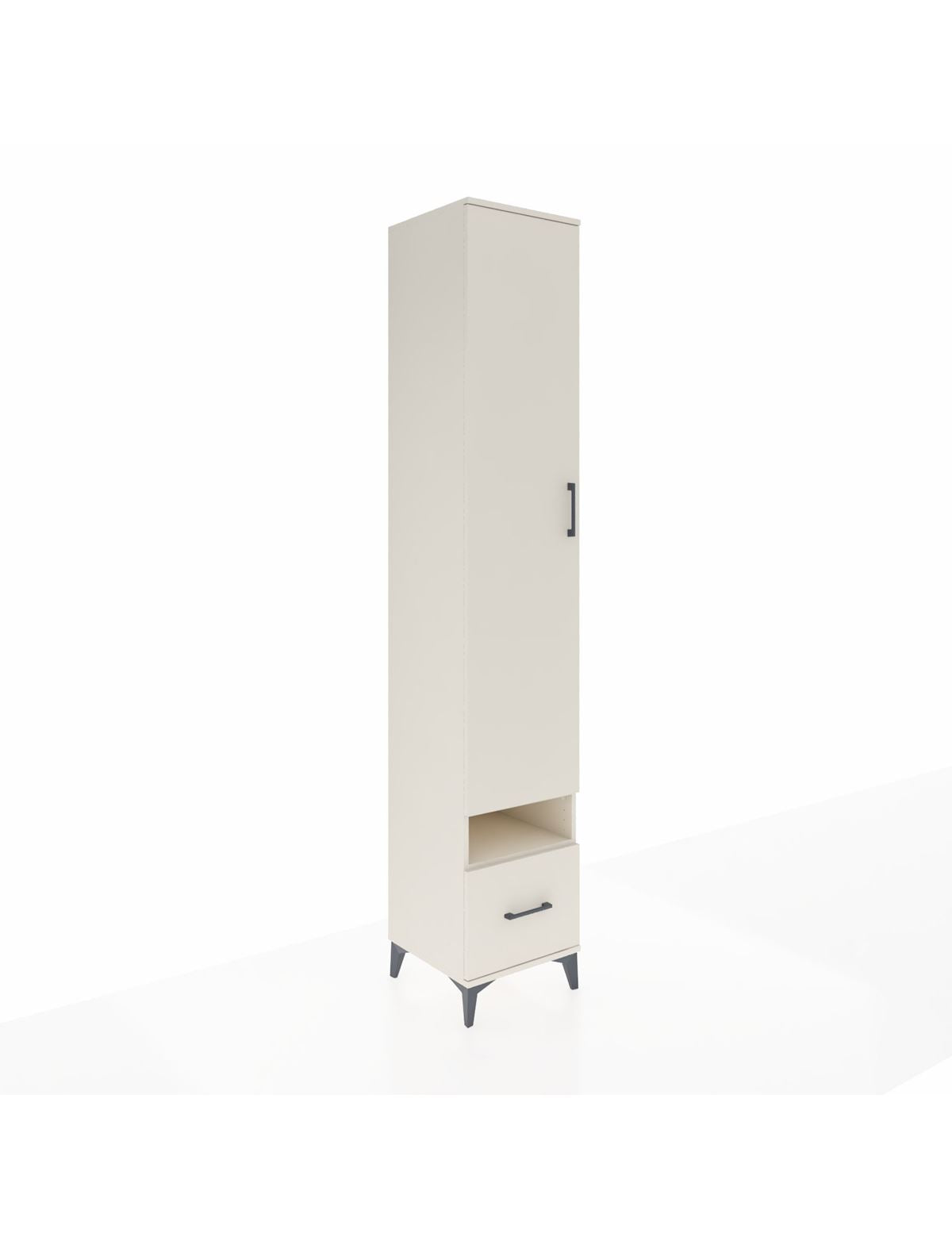 Hyperion Dolap 4 Raflı Tek Çekmeceli Tek Askılı 44x44x243 - S64M053V1B