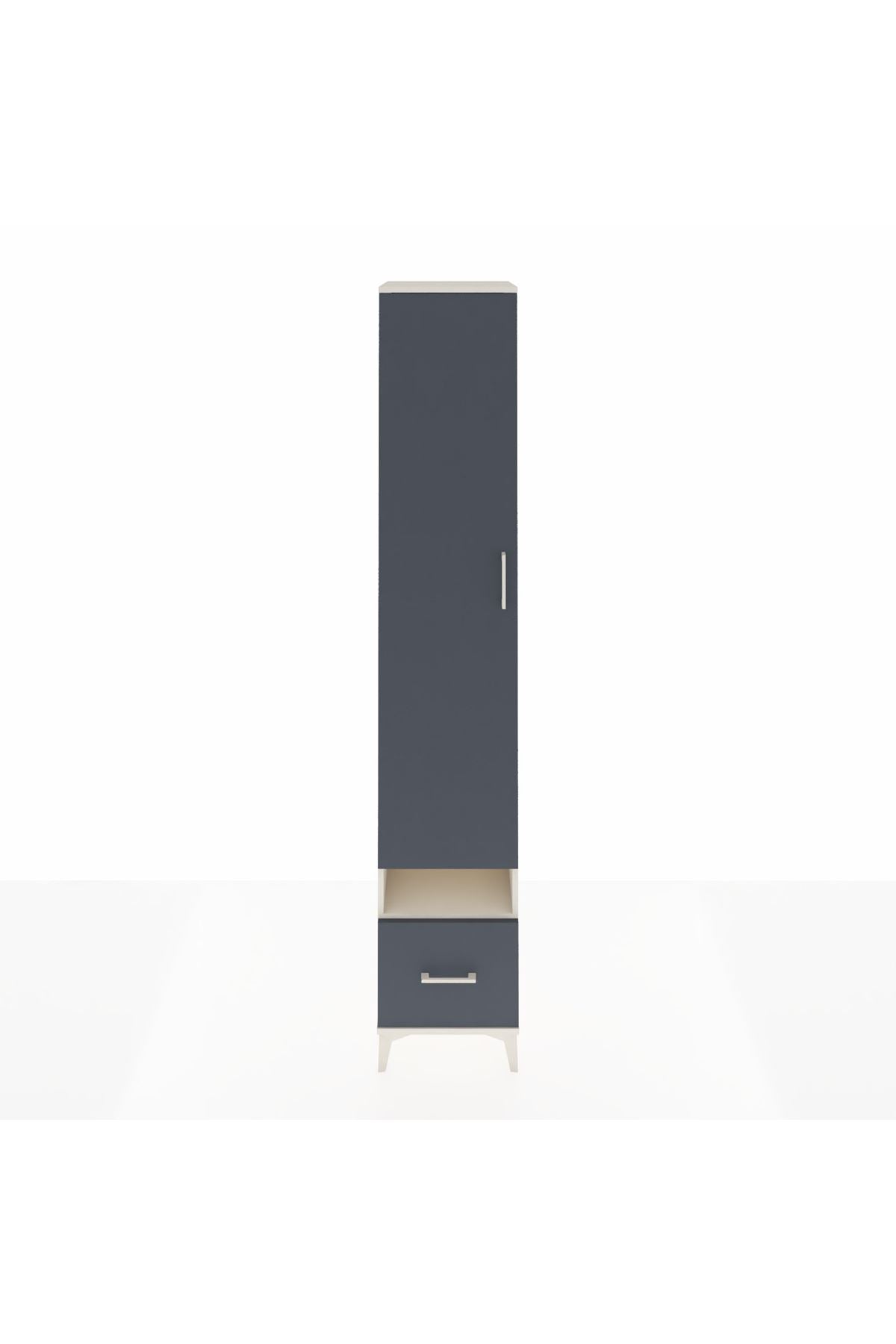 Hyperion Dolap 4 Raflı Tek Çekmeceli Tek Askılı 44x44x243 - S64M053V2B