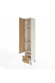 Hyperion Dolap 4 Raflı Tek Çekmeceli Tek Askılı 44x44x243 - S64M053V3B