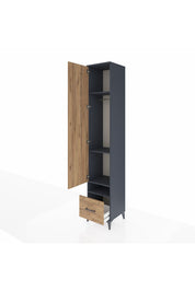 Hyperion Dolap 4 Raflı Tek Çekmeceli Tek Askılı 44x44x243 - S64M053V6B