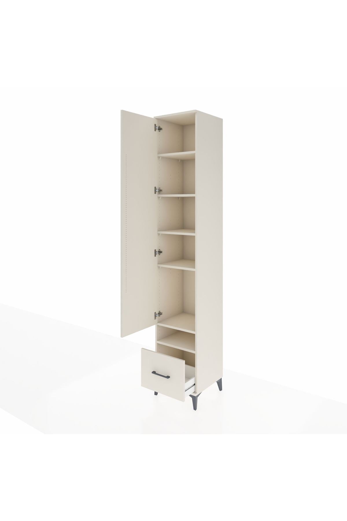 Hyperion Dolap 6 Raflı Tek Çekmeceli Tek Kapaklı 44x44x243 - S64M054V1B