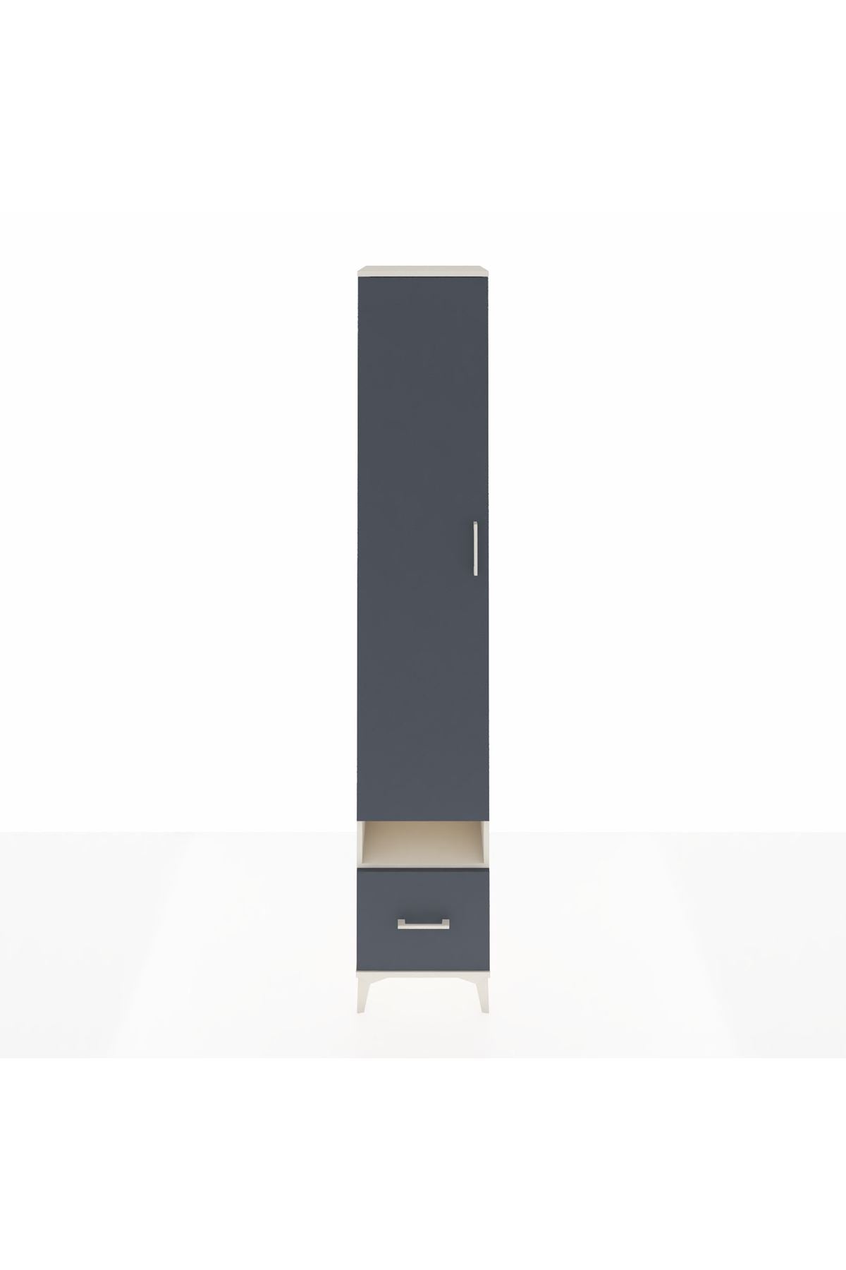 Hyperion Dolap 6 Raflı Tek Çekmeceli Tek Kapaklı 44x44x243 - S64M054V2B