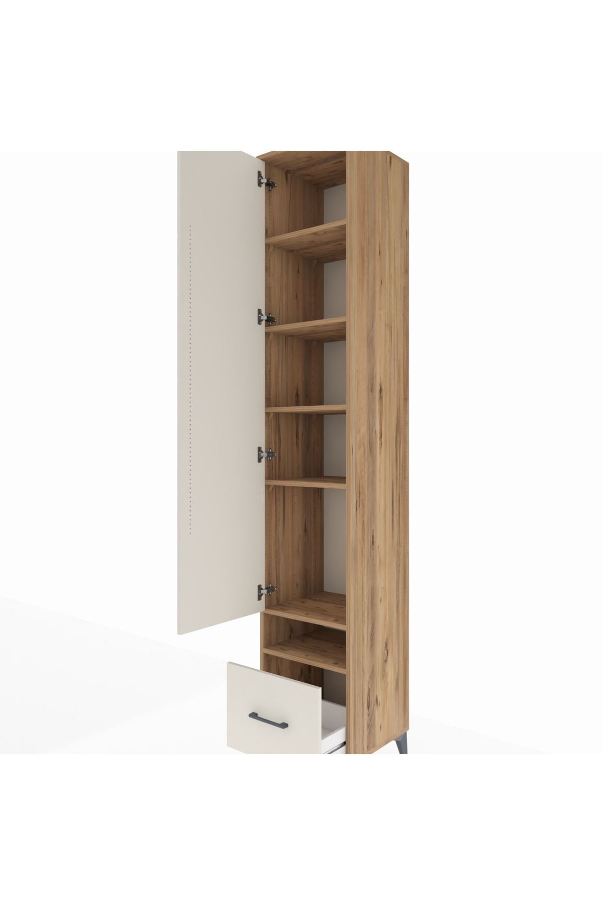 Hyperion Dolap 6 Raflı Tek Çekmeceli Tek Kapaklı 44x44x243 - S64M054V7B