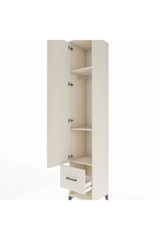 Hyperion Dolap 3 Raflı Tek Çekmeceli Tek Askılı 44x44x243 - S64M055V1B