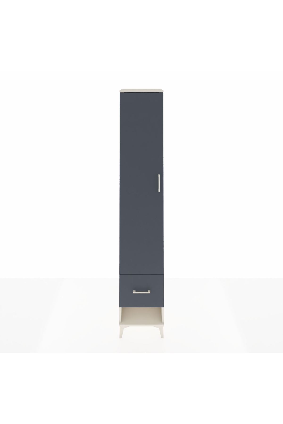 Hyperion Dolap 3 Raflı Tek Çekmeceli Tek Askılı 44x44x243 - S64M055V2B