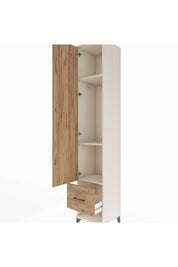 Hyperion Dolap 3 Raflı Tek Çekmeceli Tek Askılı 44x44x243 - S64M055V3B
