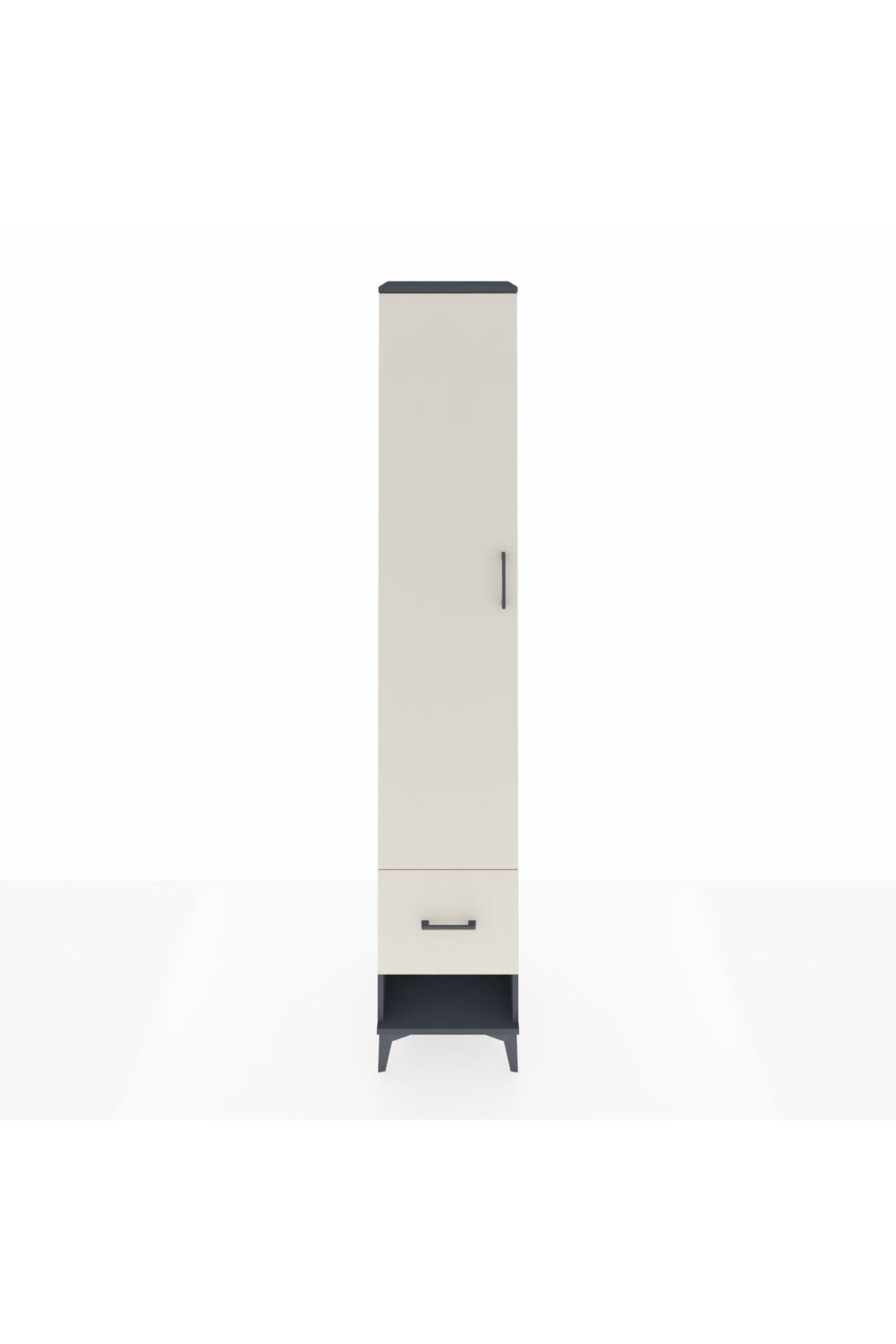 Hyperion Dolap 3 Raflı Tek Çekmeceli Tek Askılı 44x44x243 - S64M055V4B