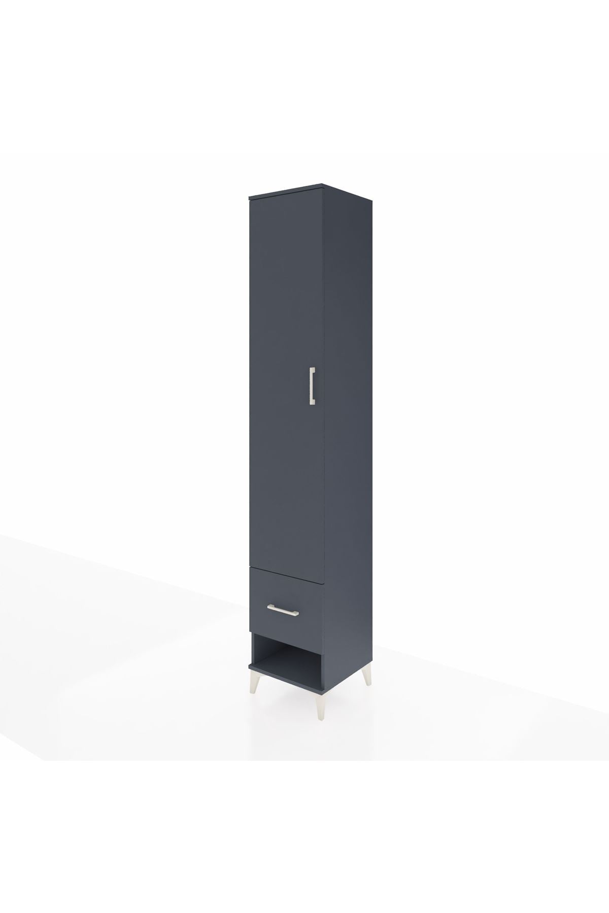 Hyperion Dolap 3 Raflı Tek Çekmeceli Tek Askılı 44x44x243 - S64M055V5B
