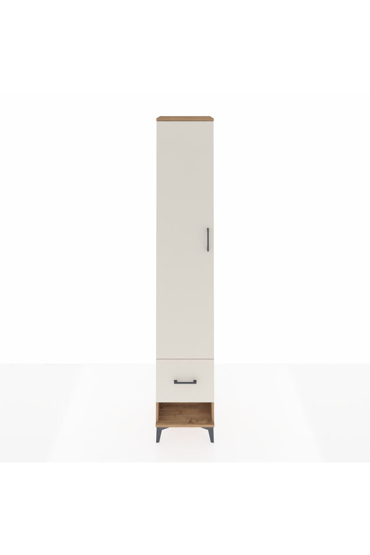 Hyperion Dolap 3 Raflı Tek Çekmeceli Tek Askılı 44x44x243 - S64M055V7B