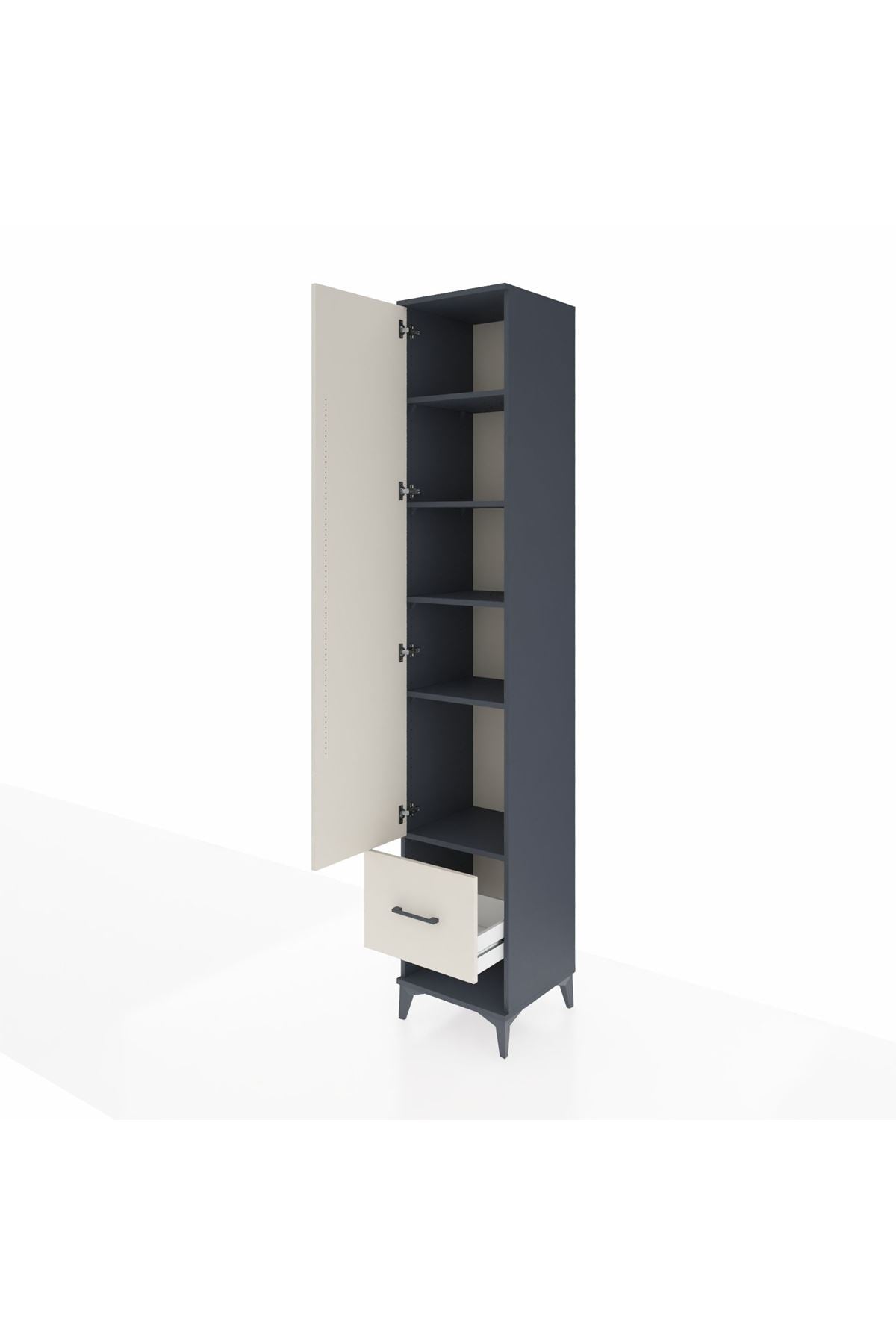 Hyperion Dolap 5 Raflı Tek Çekmeceli Tek Kapaklı 44x44x243 - S64M056V4B