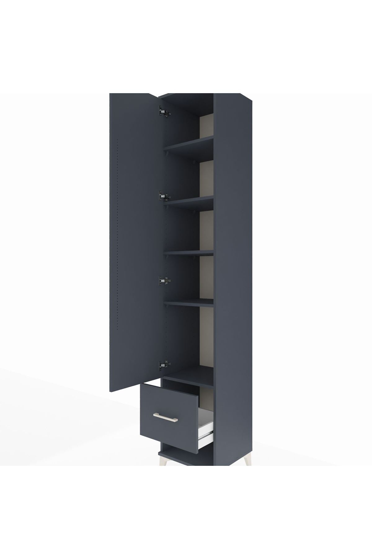 Hyperion Dolap 5 Raflı Tek Çekmeceli Tek Kapaklı 44x44x243 - S64M056V5B