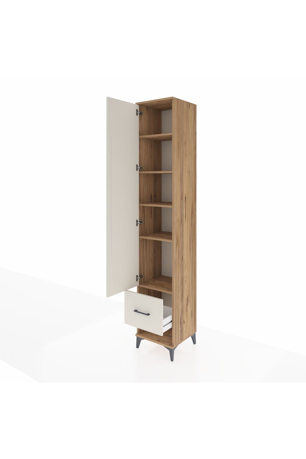 Hyperion Dolap 5 Raflı Tek Çekmeceli Tek Kapaklı 44x44x243 - S64M056V7B