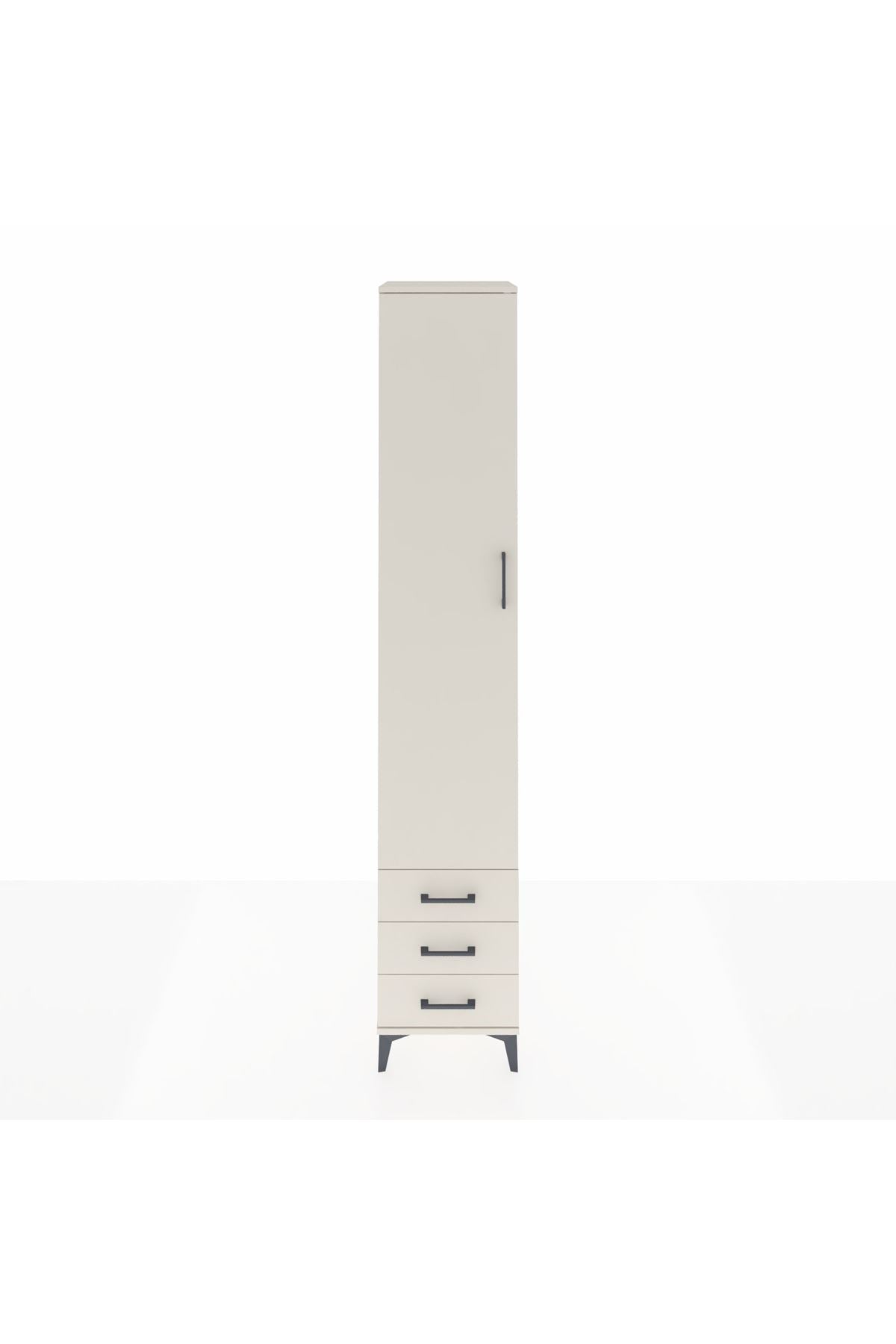 Hyperion Dolap 5 Raflı 3 Çekmeceli Tek Kapaklı 44x44x243 - S64M057V1B