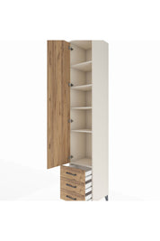 Hyperion Dolap 5 Raflı 3 Çekmeceli Tek Kapaklı 44x44x243 - S64M057V3B